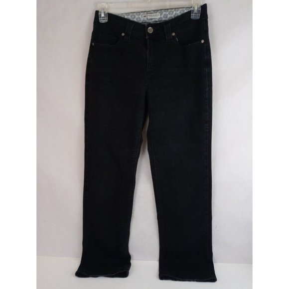 Lee Natural Fit Straight Leg Mid Rise Midnight Black Jeans Size 10M - Picture 2 of 9
